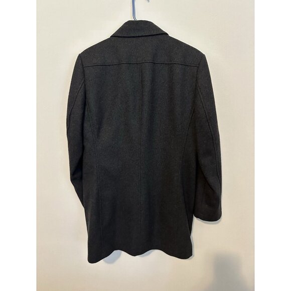 $399 Nautica Men's Gray Wool-Blend Classic-Fit Camber Overcoat Jacket Size 38S - Picture 3 of 9